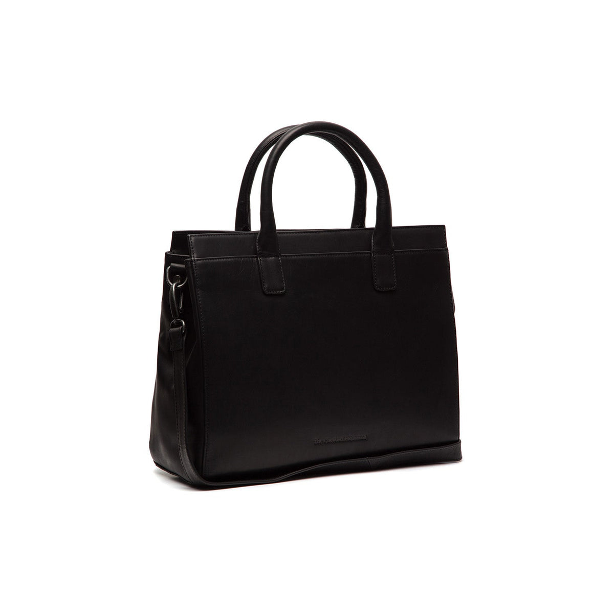 Rivera Full-Grain Leather Laptop Bag კლასიკური 100% უმაღლესი ხარისხის ტყავით - Full Exterior წინა ხედი და მორგებული სილუეტი | შეიძინეთ ონლაინ