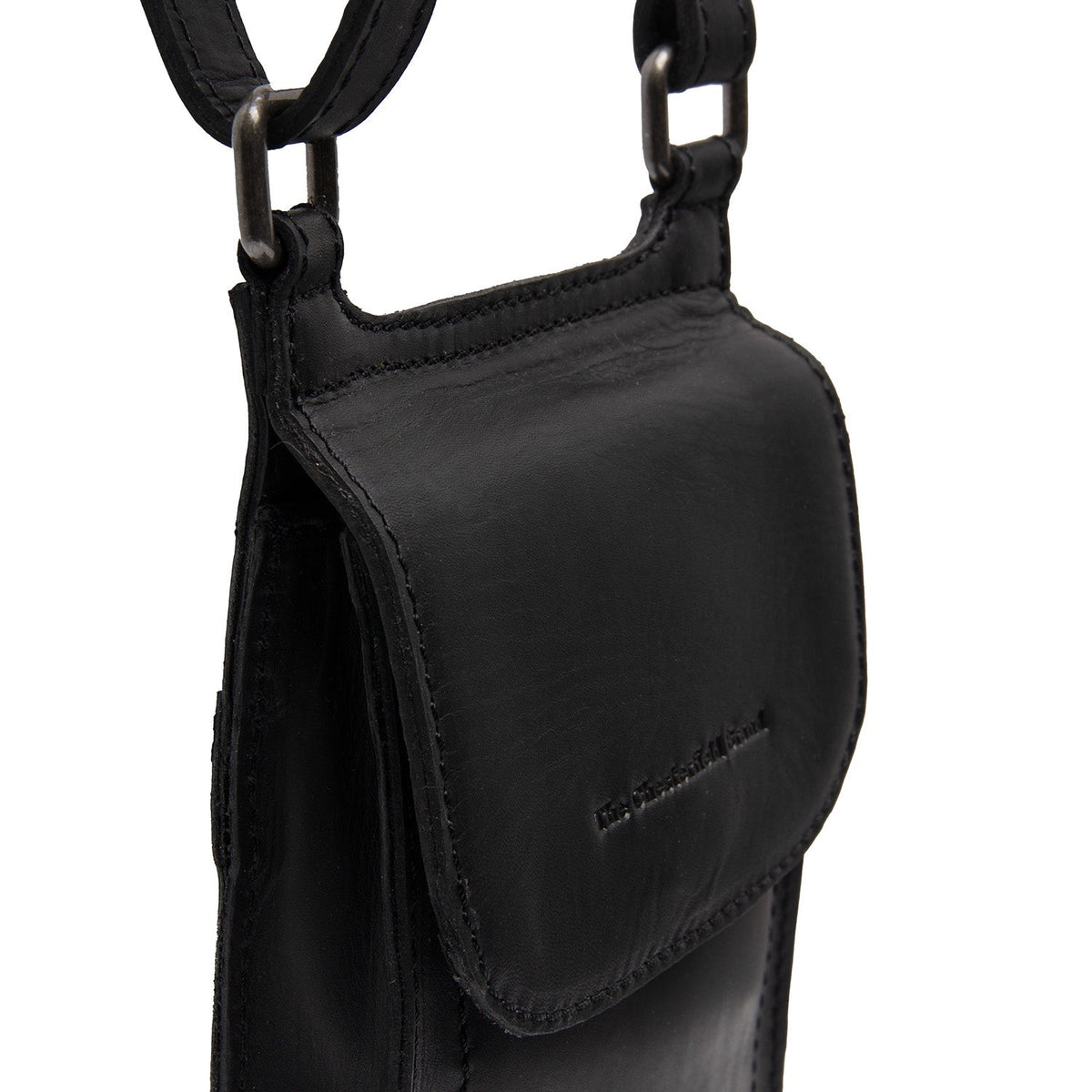 
Nebra ნატურალური უმაღლესი ხარისხის ტყავი Phone Bag - გვერდითი პროფილი ერგონომიული სახელოს ჭრით