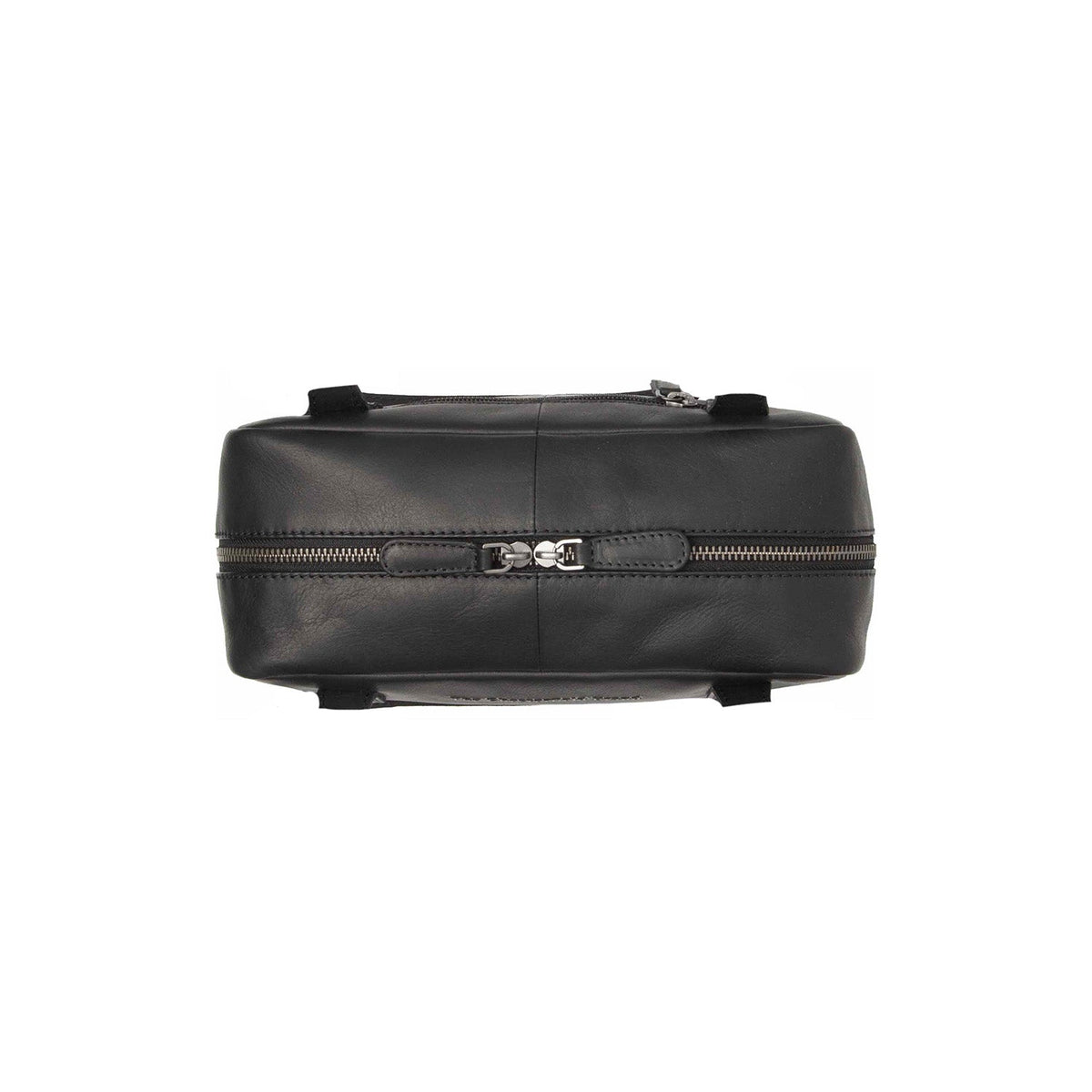 
Solid Antique Brass Hardware & Heavy-Duty Dual Zipper Detail on Fenno ტყავის მხარზე გადასაკიდი ჩანთა