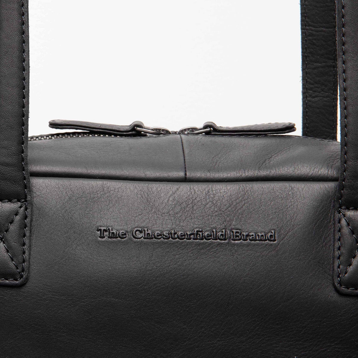 
Classic 100% Full-Grain leather Bag - უკანა ხედი გაძლიერებული ტყავის სახელურებით