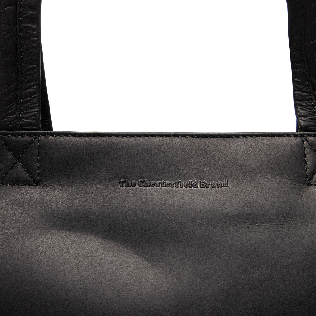 
Classic 100% Full-Grain leather Bag - უკანა ხედი გაძლიერებული ტყავის სახელურებით