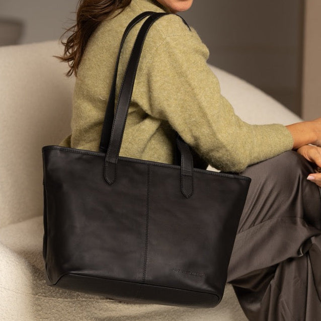 Monza Full-Grain Leather Tote Bag ქალის