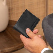
Classic 100% Full-Grain leather Wallet - უკანა ხედი გაძლიერებული ტყავის სახელურებით