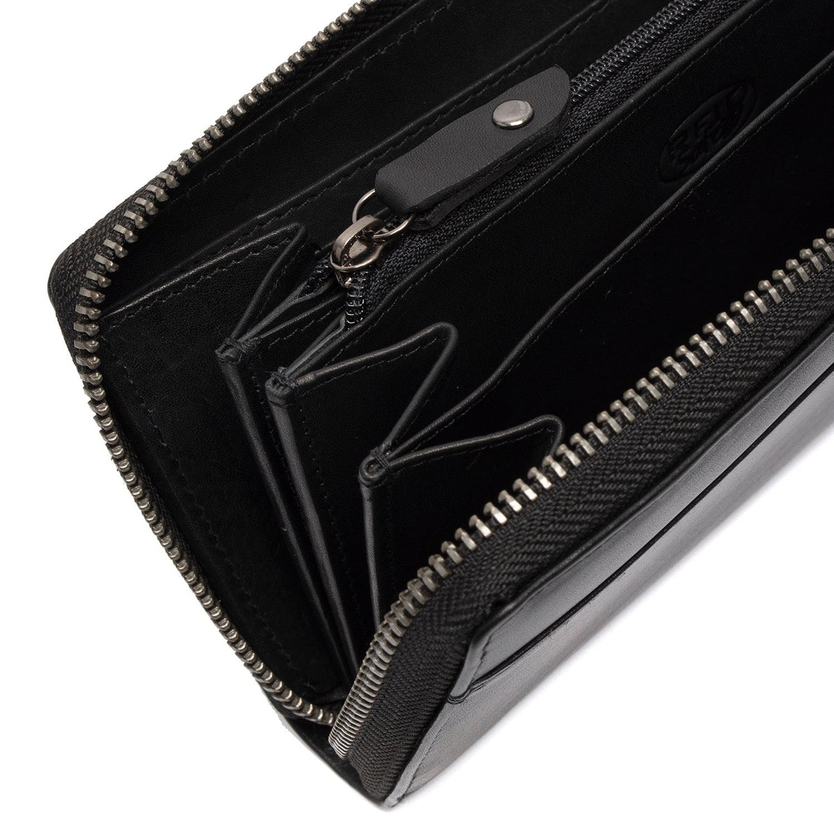 
Classic 100% Full-Grain leather Wallet - უკანა ხედი გაძლიერებული ტყავის სახელურებით