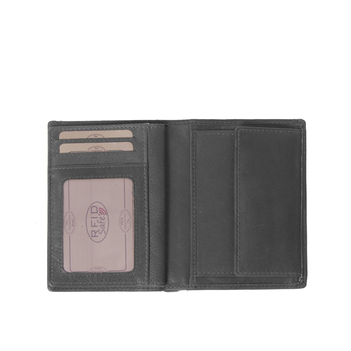 
Classic 100% Full-Grain leather Wallet - უკანა ხედი გაძლიერებული ტყავის სახელურებით