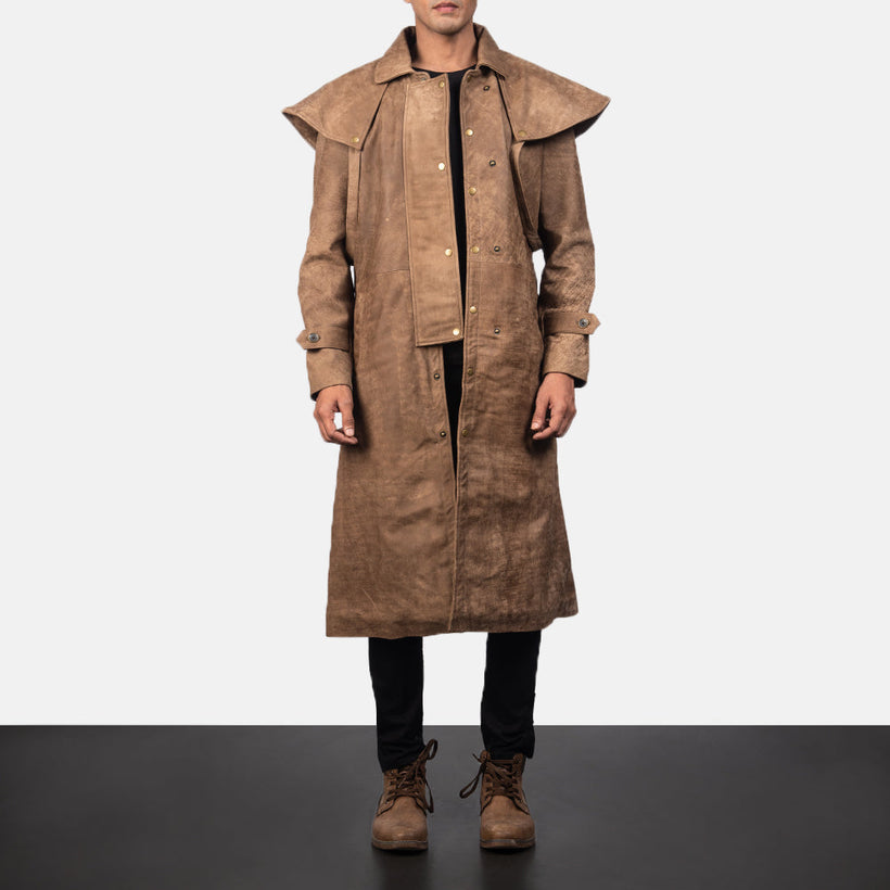 Maverick ყავისფერი Leather Duster მამაკაცის