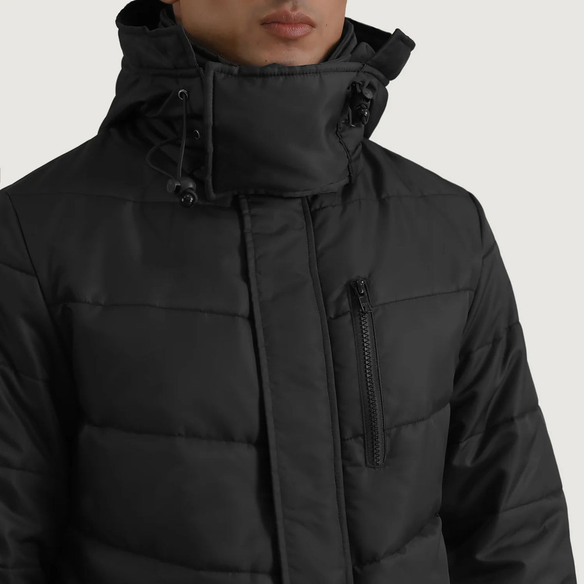
შიდა სარჩულის ხედი Showing Quilted Viscose Lining & ორი ფუნქციური შიდა ჯიბე