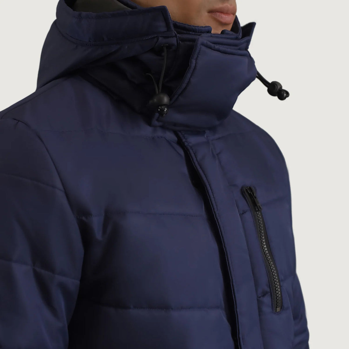 
შიდა სარჩულის ხედი Showing Quilted Viscose Lining & ორი ფუნქციური შიდა ჯიბე