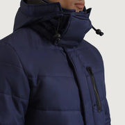 
შიდა სარჩულის ხედი Showing Quilted Viscose Lining & ორი ფუნქციური შიდა ჯიბე