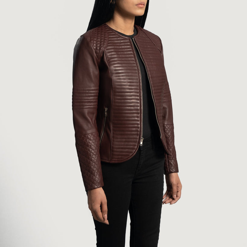 Nexi Quilted ტყავის ქურთუკი ქალის