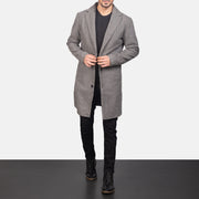 
Petrillo Grey Wool Single Breasted ტყავის პალტო მამაკაცის in Grey Synthetic Wool - წინა ხედი და მორგებული სილუეტი | შეიძინეთ ონლაინ