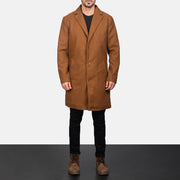 
Petrillo Khaki Wool Single Breasted ტყავის პალტო მამაკაცის in Khaki Synthetic Wool - წინა ხედი და მორგებული სილუეტი | შეიძინეთ ონლაინ