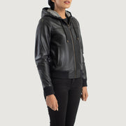 
Rebella Hooded ტყავის ბომბერი ქალის – alternate product view 2