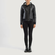 
Rebella Hooded ტყავის ბომბერი ქალის – alternate product view 3
