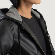 
Rebella Hooded ტყავის ბომბერი ქალის – alternate product view 6