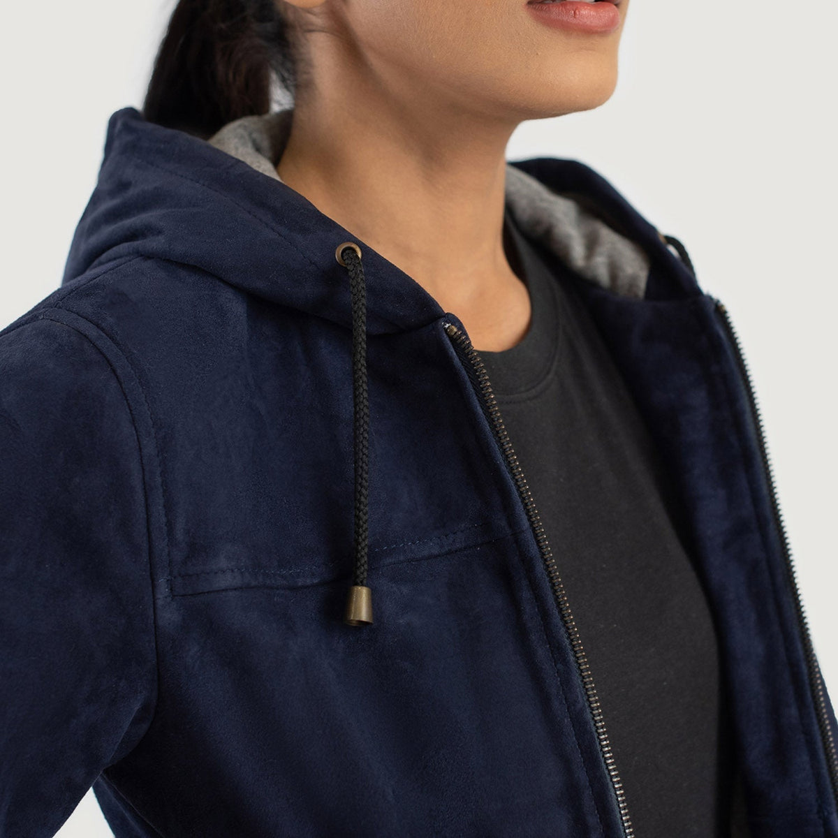 
Rebella Hooded ტყავის ბომბერი ქალის – alternate product view 6