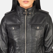 
Roslyn Hooded ტყავის ბომბერი ქალის – alternate product view 6