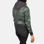 
Roslyn Hooded ტყავის ბომბერი ქალის – alternate product view 5