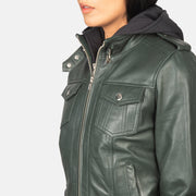 
Roslyn Hooded ტყავის ბომბერი ქალის – alternate product view 6