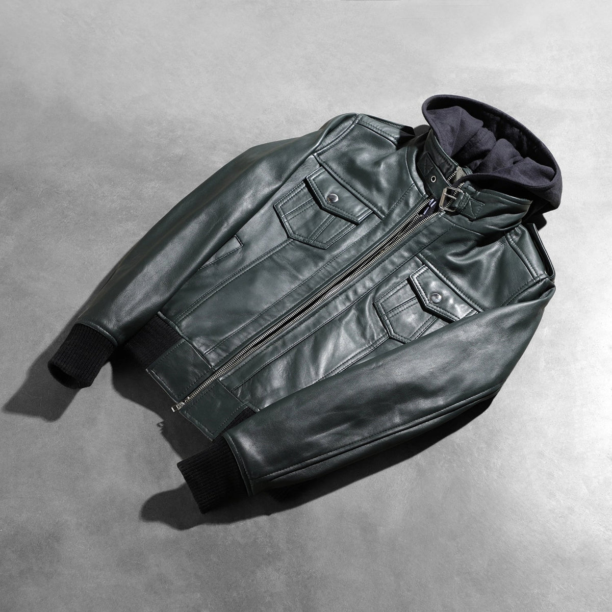 
Roslyn Hooded ტყავის ბომბერი ქალის – alternate product view 8