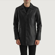 
Urban Slate შავი ტყავის პალტო მამაკაცის in Black Cowhide (Lt-071) Leather - წინა ხედი და მორგებული სილუეტი | შეიძინეთ ონლაინ