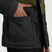 
შიდა სარჩულის ხედი Showing Quilted Viscose Lining & ორი ფუნქციური შიდა ჯიბე